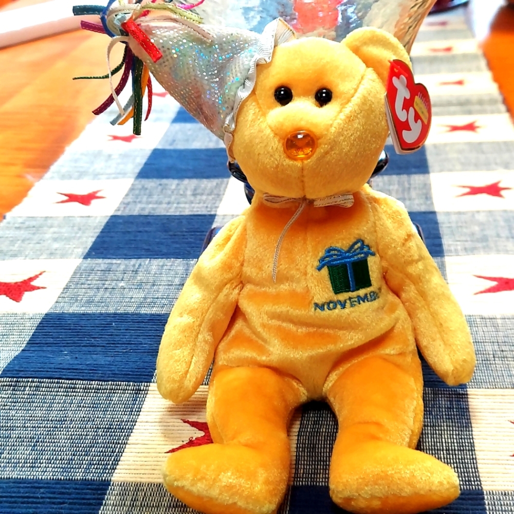 Ty Beanie Baby November Birthday Bear